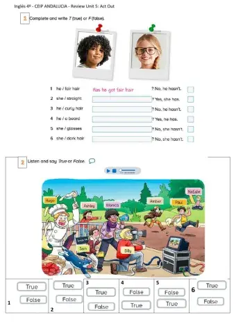 Have - has + physical description