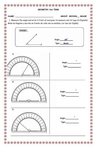 Evaluation second term second grade Geometry