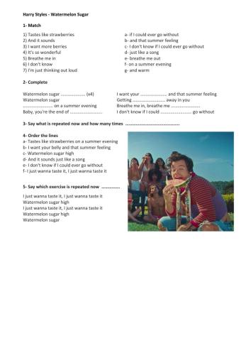 Video Exercise for Watermelon Sugar