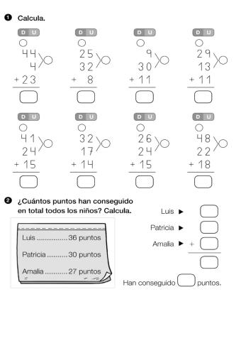 Suma tres cifras con llevada