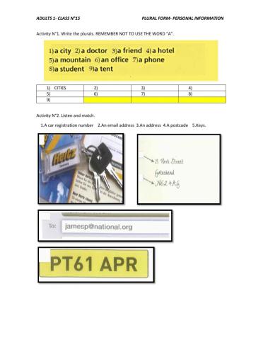 Personal information