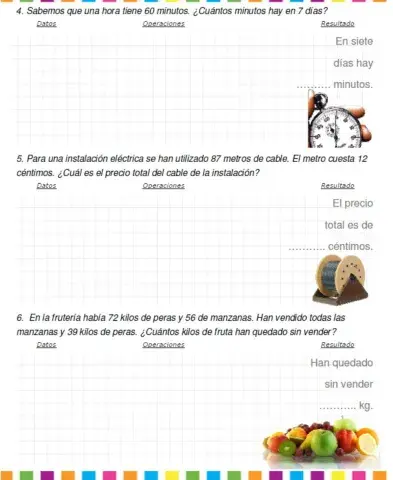 Problemas matemáticos operaciones básicas