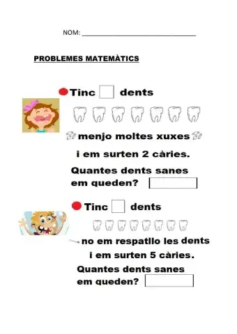 Problemes matemàtics amb el ratolí Pérez