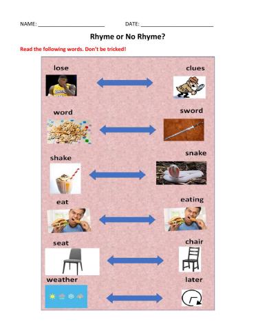 Rhyme or No Rhyme 2?