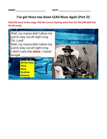I've got them low down LEAD Blues again 2