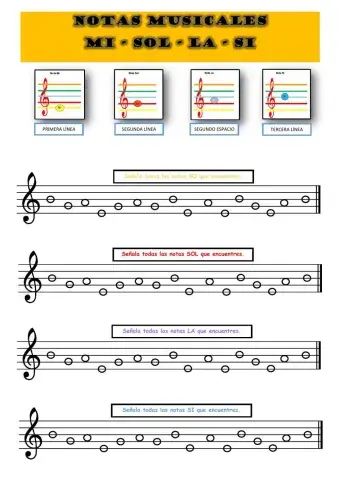 Notas musicales mi-sol-la-si