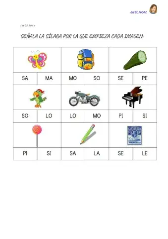 Letras l m s p: ficha 2