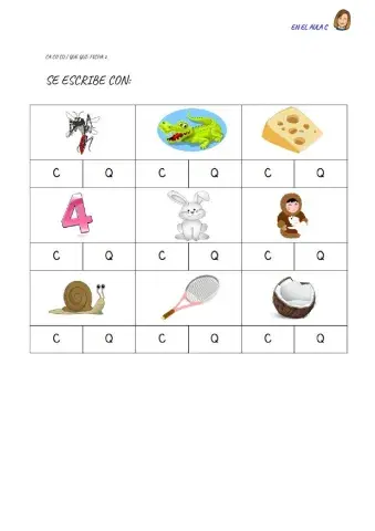 Ca co cu que qui: ficha 2