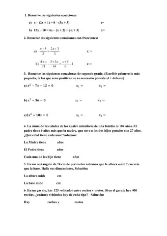 Ecuaciones