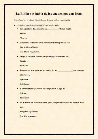 La Biblia nos habla de los encuentros con Jesús 5º