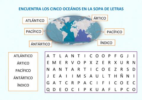 Sopa de letras océanos