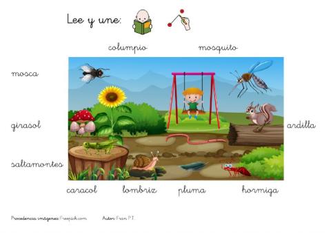 Sílabas inversas y trabadas: parque