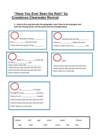 Have You Ever Seen the Rain? by Creedence Clearwater Revival