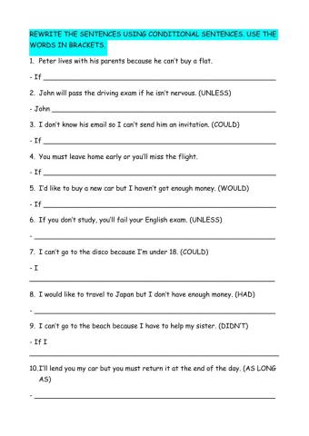 Conditionals rephrasing