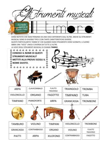 Gli strumenti musicali: il timbro