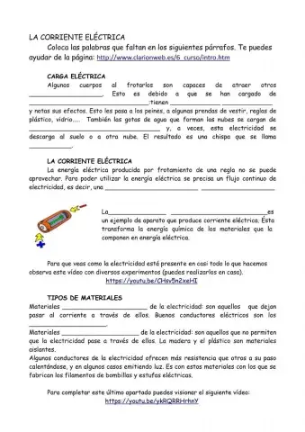 La corriente eléctrica