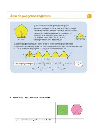 Área de oligonos regulares
