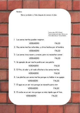 Seres vivos y seres inertes