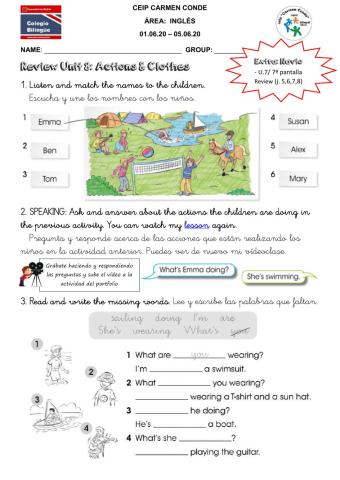 English - ficha 3 - 01.06-05.06