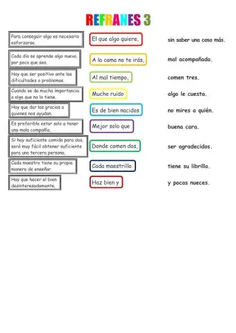 Refranes para niños