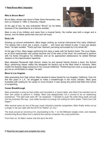 Bruno Mars - Biography