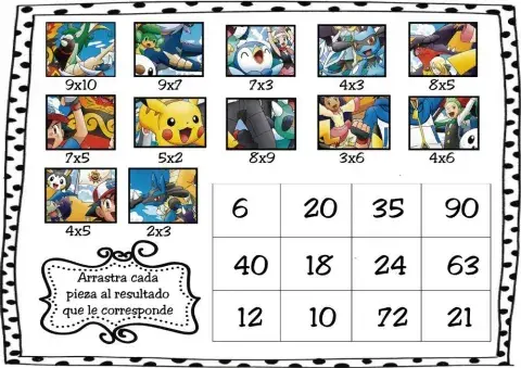 Repaso tablas de multiplicar