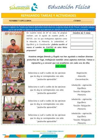 Repasando contenidos de tareas