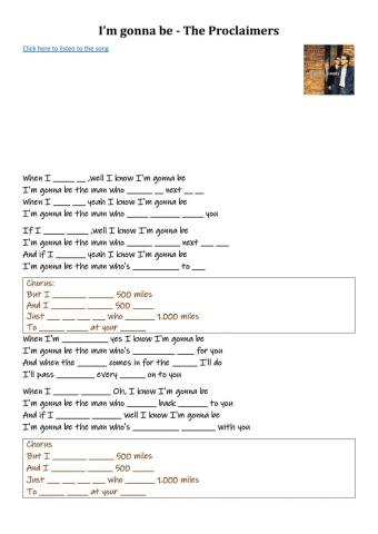 I'm gonna be (500 miles)