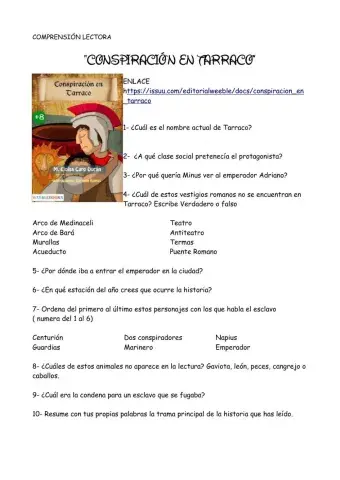 Comprensión lectora +8 añoñs