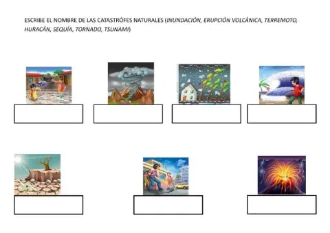 ESCRIBIR CATÁSTROFES NATURALES