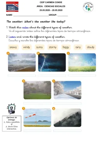 Science - Ficha 1 - 01.06-05.06