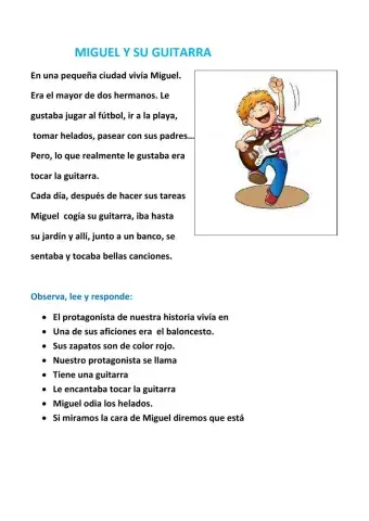 Miguel  y su guitarra