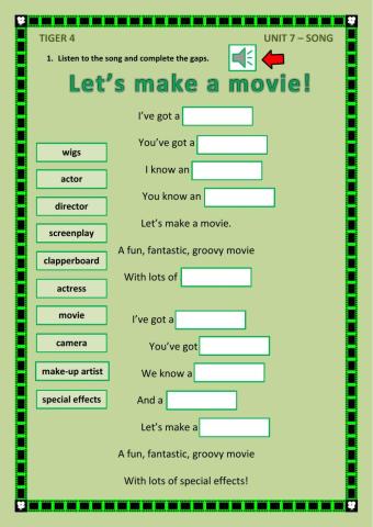 Let's make a movie song