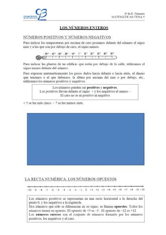 Los números enteros