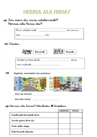 Herria ala hiria?