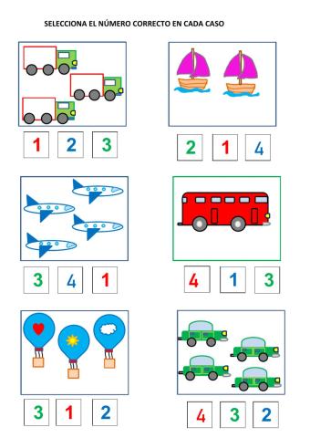 Selecciona el número correcto