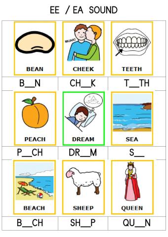 Phonics ee-ea-ie- i-e-igh