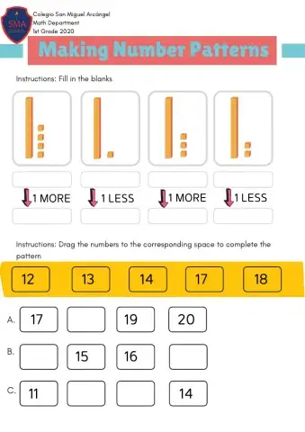 Patterns number to 20