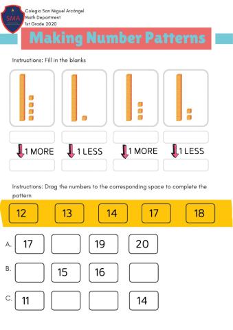 Patterns number to 20