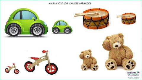 Tamaños de los juguetes