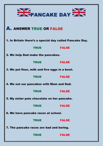 Pancake Day Actvity