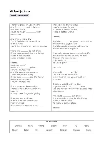 Heal the world - Michael Jackson