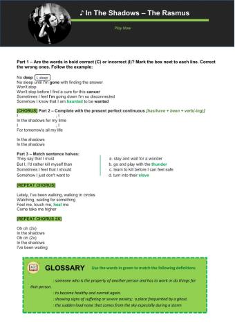 Present Perfect Continuous with The Rasmus