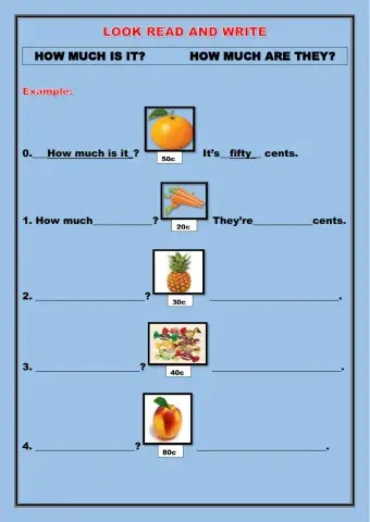 Look, read and complete