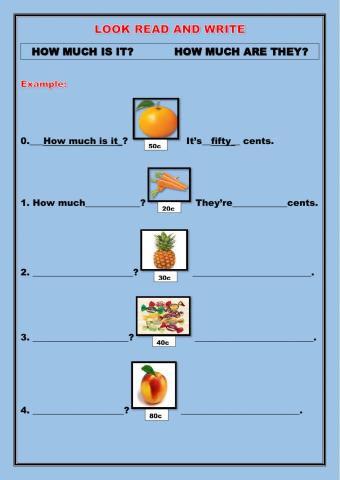 Look, read and complete