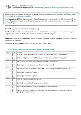 AP - Corriger et améliorer une production écrite