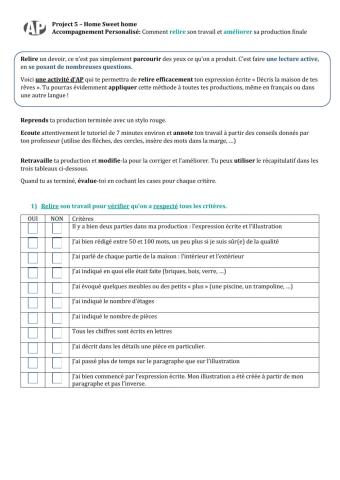 AP - Corriger et améliorer une production écrite