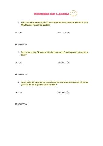 Problemas con llevadas