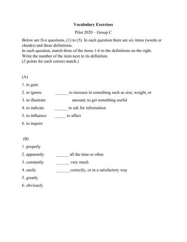 Band 3 group C Vocab practice 4
