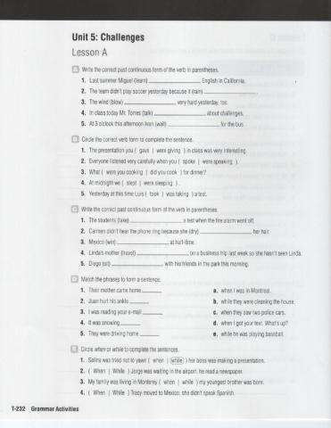 Challenges Unit 5